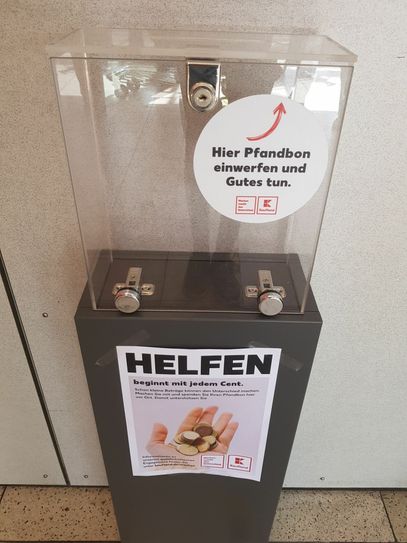 Ab sofort steht im Spremberger Kaufland eine Pfandbon-Box. Foto: S. Nothing
