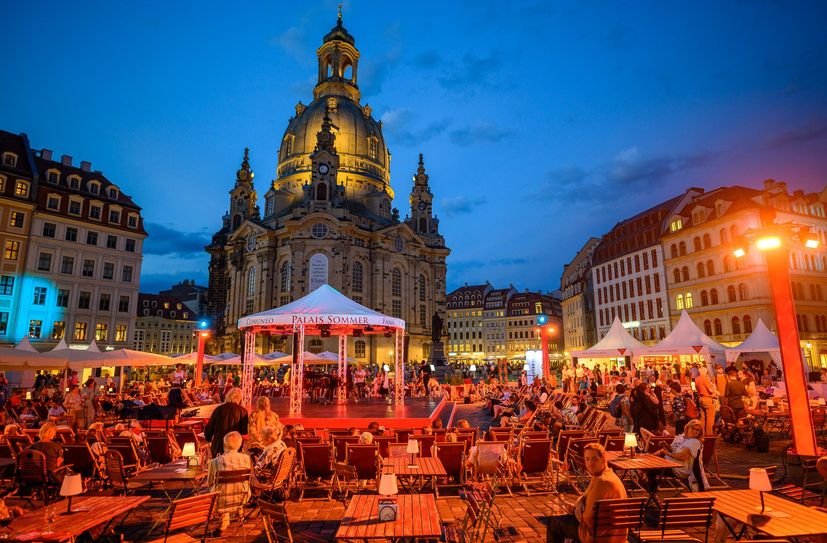 Palais Sommer 2023 auf dem Neumarkt an der Frauenkirche.