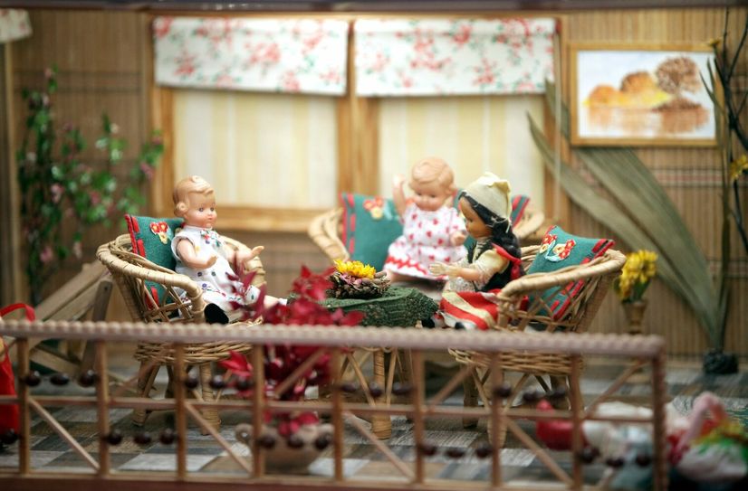 Eine der zahlreichen Puppenstuben von Christel Göpel.