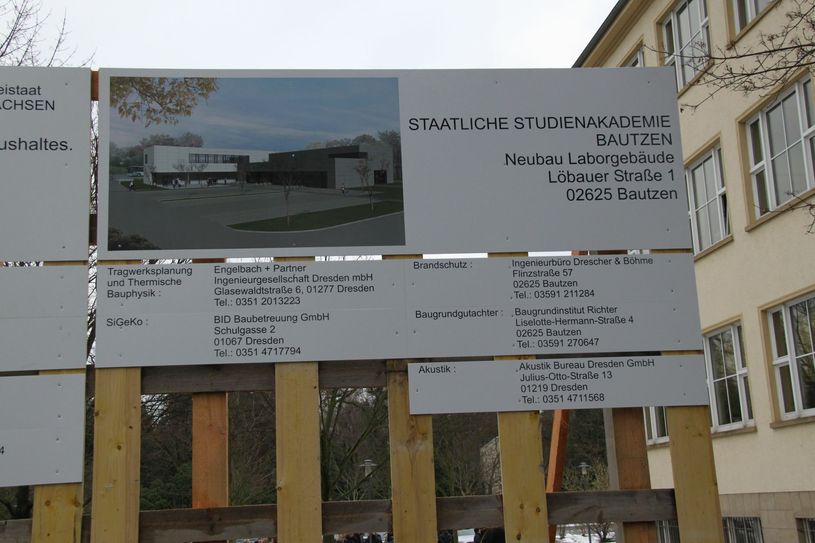 ...für den Neubau eines Laborgebäudes an der Bautzener Studienakademie.