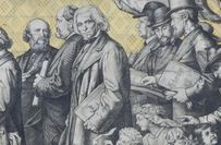 Ludwig Richter schaut den Betrachter des Fürstenzuges an.