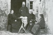 Ludwig Richter mit Sohn und Schwiegertochter - Lichtbild von August Kotzsch.