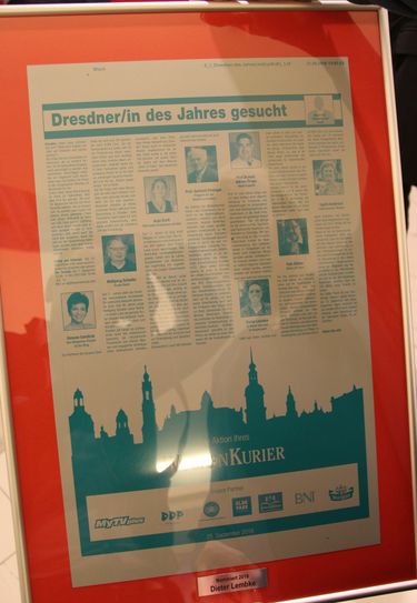 Alle Nominierten erhielten solch eine Druckplatte zur Erinnerung.