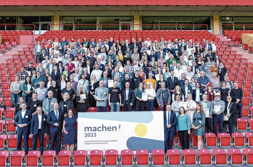 Preisverleihung »machen!2023« im Stadion »An der alten Försterei« in Berlin.