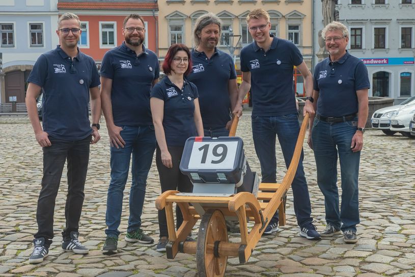Die  AG "Schiebocker Tage 2.0"  - hier ein Teil der Initiatoren zu sehen - veranstaltet das Stadtfest.