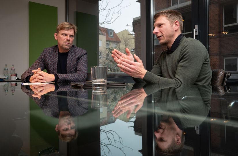 Jochen Lagerein und Jörg Wimmer von den Dresdner Stadtgestaltern.