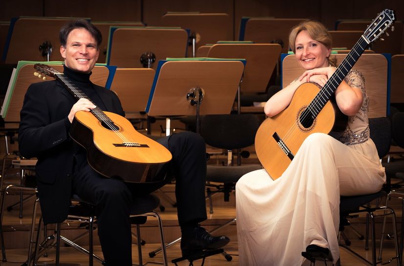 Das Duo Guitartes aus Dresden.