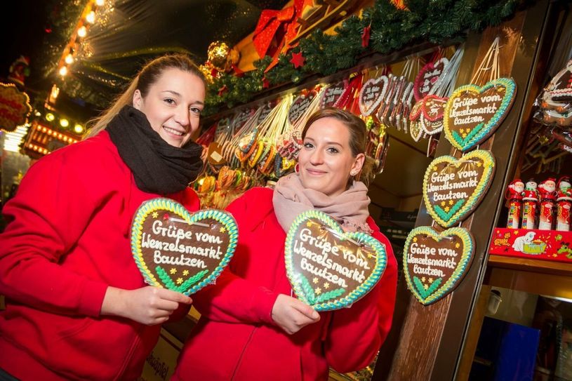 "Grüße vom Wenzelsmarkt Bautzen" steht auf dem Lebkuchen. Die Händler und Gastronomen freuen sich wieder auf zahlreiche Besucher in Bautzen.