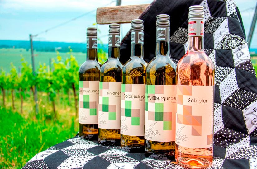 Sommerlicher Genuss am Wein-Pavillon auf dem Marktplatz in Meißen.