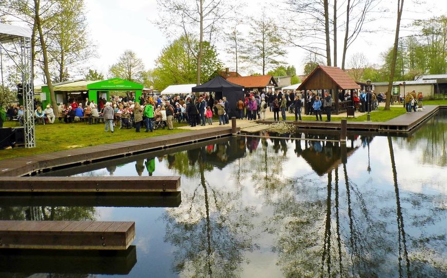 Der Hafen in Schlepzig war während des 1. Hafengeburtstages im vergangenen Jahr gut besucht.