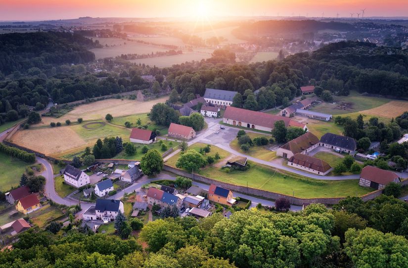 Klosteranlage Altzella von oben - noch ohne PV-Anlage. Foto: Rose