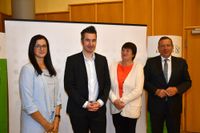 Das neue Kreistagspräsidium mit Landrat Christian Jaschinski, Iris Schülzke, Dr. Sebastian Rick und Anja Schwinghoff (v.r.n.l.).