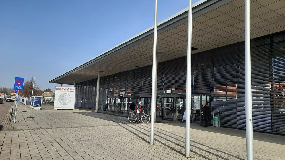 Impfzentrum in der Messe Dresden. Foto: Pönisch