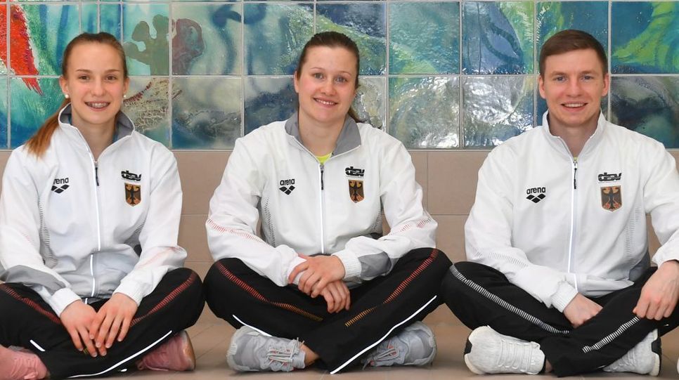 WasserspringerInnen Lena Hentschel, Tina Punzel, Martin Wolfram / Foto: Lutz Hentschel