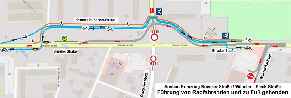 Die Umfahrung der Baustelle auf der Baustraße.