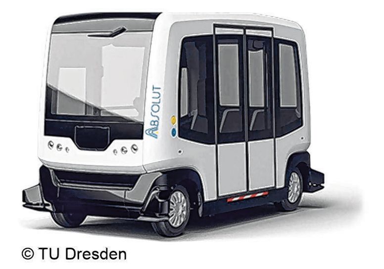 Autonome Fahrzeuge wie dieses »Easy Mile Absolut« könnten in ein bis zwei Jahren über den Betriebshof der VGH rollen.                                 Foto: TU Dresden