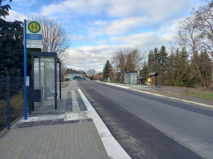 Auch im Ortsteil Cannewitz wurden die Haltestellen barrierefrei ausgebaut.