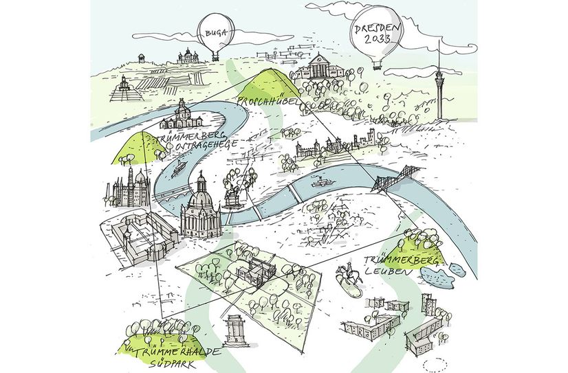 Visualisierung der Pläne für die Bundesgartenschau 2033.