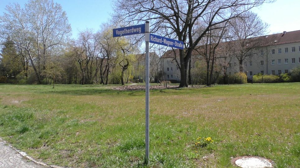 Die Freifläche zwischen Richard-Wagner-Straße und Vogelherdweg soll zu einem öffentlichen Quartierspark umgestaltet werden. Foto: Stadt Lauchhammer/Heiko Jahn