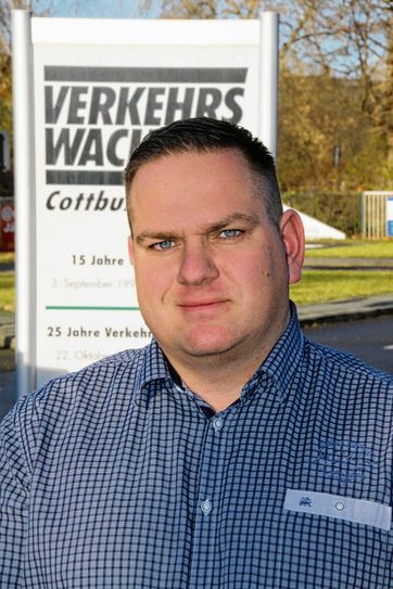 Manuel Helbig, Geschäftsführer der Verkehrswacht Cottbus e.V.. Foto jho