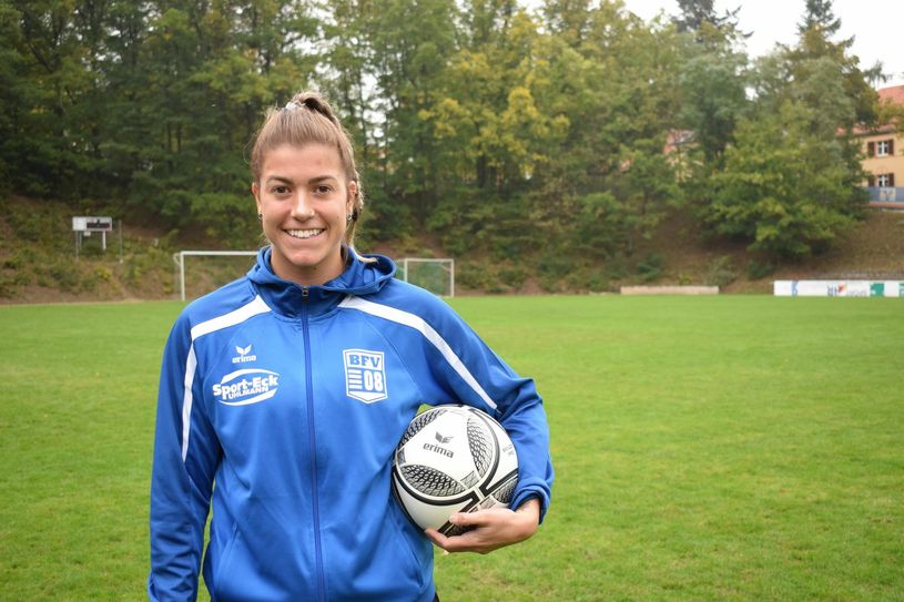 Samantha Savoy kommt aus Vancouver und spielt beim BFV 08 als Linke Verteidigerin. Foto: Sandro Paufler