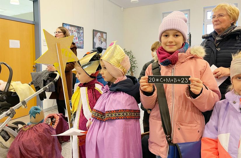 Das Rathaus in Lübben besuchten jetzt die Sternsinger.