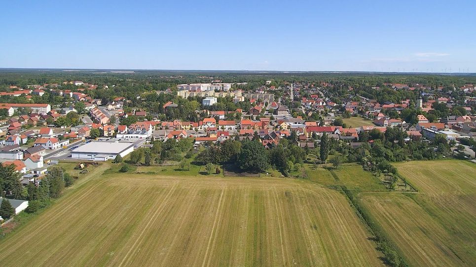 Lauchhammer aus der Vogelperspektive. Foto: Stadt Lauchhammer