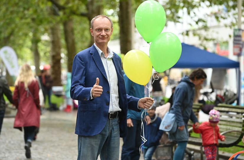 René Arndt, Vorsitzender des Handels- und Kulturvereins Hauptstraße e.V., freut sich auf das beliebte Kinderfest auf der Hauptstraße.
