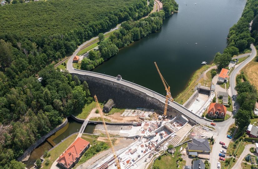 Rückblick auf die Bauarbeiten der Hochwasserentlastunsganlage.