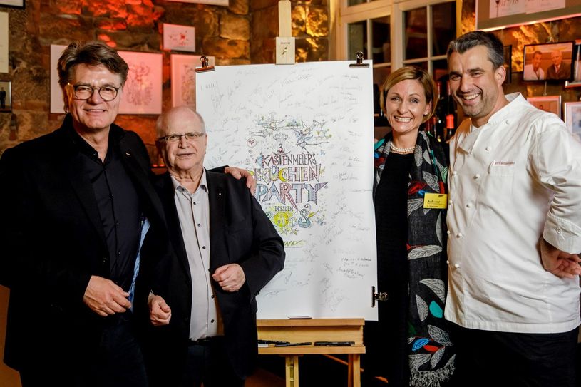 Die „Gründungsväter“ Peter Escher und Peter Musil (v.l.) holten die Idee der Küchenparty nach Dresden