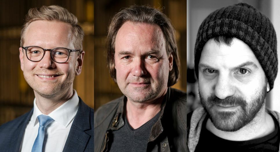 Neue Gesichter am GHT (v.l.n.r.): Intendant Daniel Morgenroth, Chefdramaturg Martin Stefke und Schauspieldirektor Ingo Pütz. Fotos: Pawel Sosnowski (links und Mitte); privat