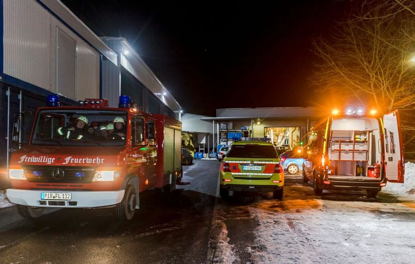 Ein Großaufgebot an Feuerwehr- und Rettungskräften war im Einsatz. Foto: M. Förster