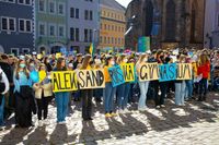 Friedensdemo der Schüler auf dem Meißner Markt.