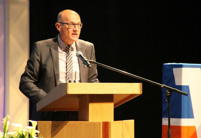 Wolfgang Zürn auf der Vertreterversammlung am 14. Juni in Zittau. Foto: Volksbank Löbau-Zittau