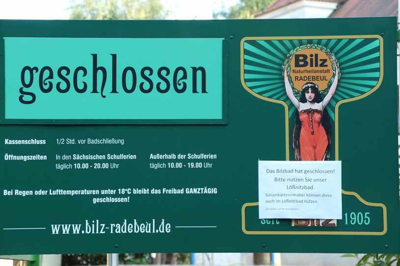 Das Bilzbad: Geschlossen seit Montag. Foto: Lindackers