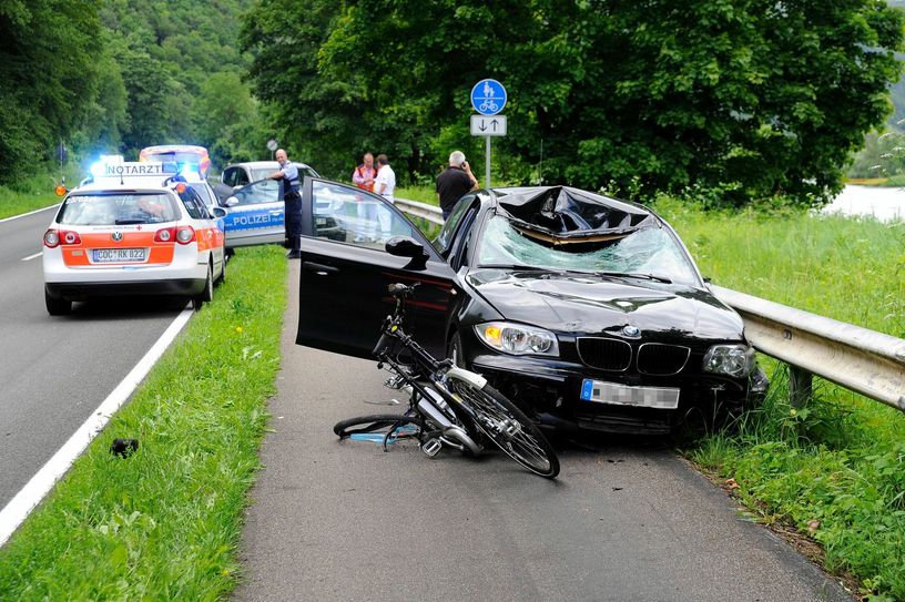 Unfälle mit Radfahrern oder Kindern haben meist dramatische Folgen.                   Foto: Archiv