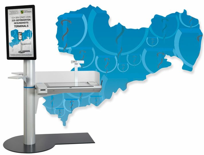 Der neue digitale Helfer steht seit kurzem im Krankenhaus St. Joseph-Stift. Von hier aus können Versicherte ihre Krankscheibunung direkt an den Arbeitgeber senden. Foto: DeGIV GmbH