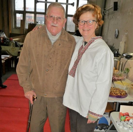 Klaus Fiedler gut gelaunt mit Heike Sabel auf dem Neujahrsempfang. Fotos: privat
