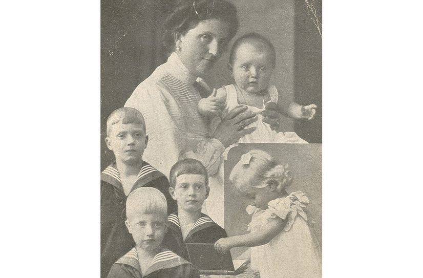 Kronprinzessin Luise und ihre Kinder.