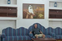 Frank Wagner im Haus des ehemaligen Herrschers und Staatsgründers Sultan Shaikh Zayed bin Sultan al Nahyan. Fotos: Wagner