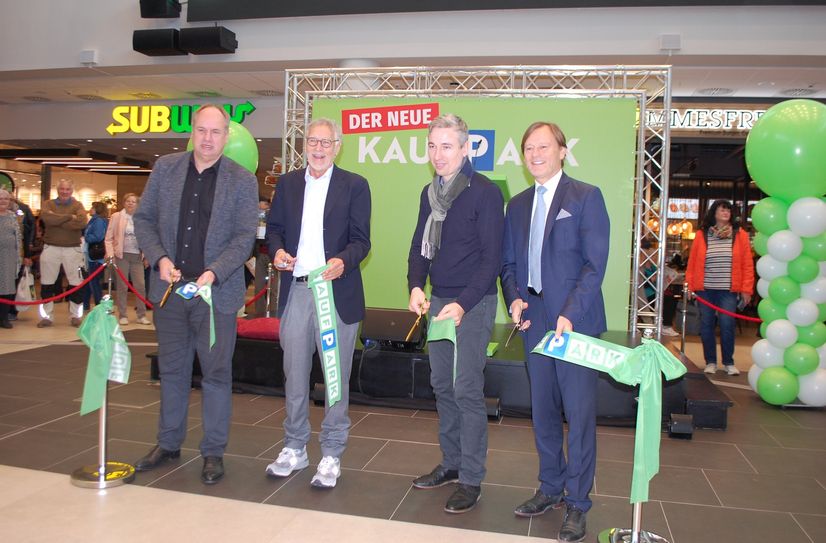 Der Eingangsbereich des neu gebauten Kaufparks.