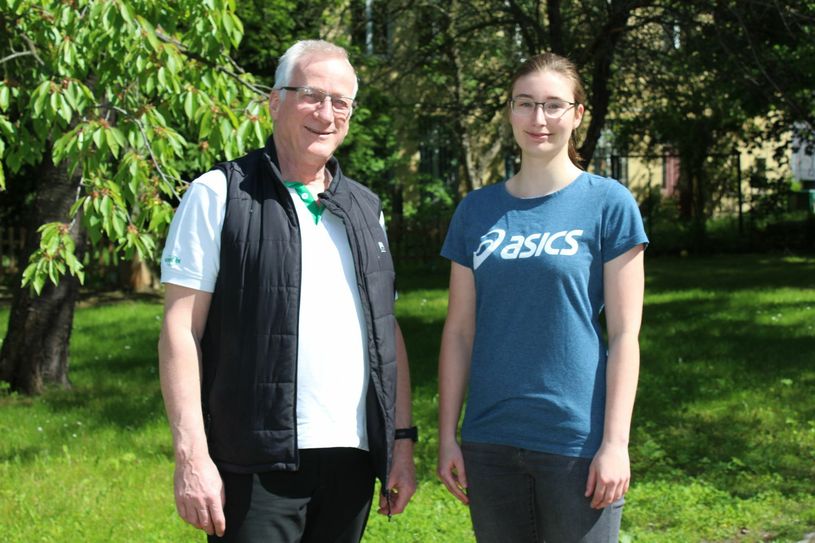 Eike Wetzstein und Anna Knobloch, beide Vorstandsmitglieder beim ASV „Vorwärts“ Rothenburg. Foto: Keil