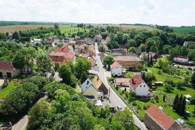 Blick vom Kirchturm auf Leuben