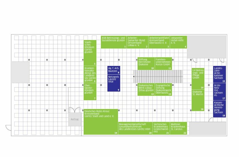 Der Messeplan für die Blumenhalle.