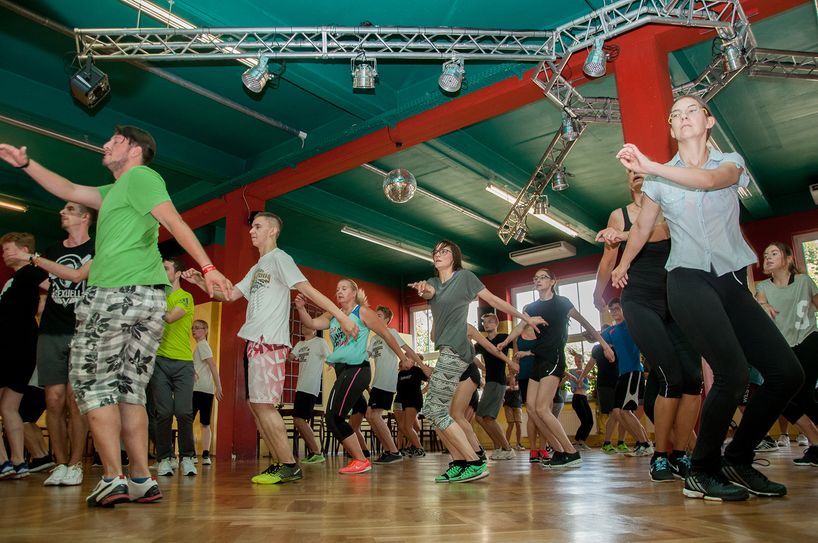 Die Jumpstyler beim Aufwärmen. Foto: Lucas Opitz