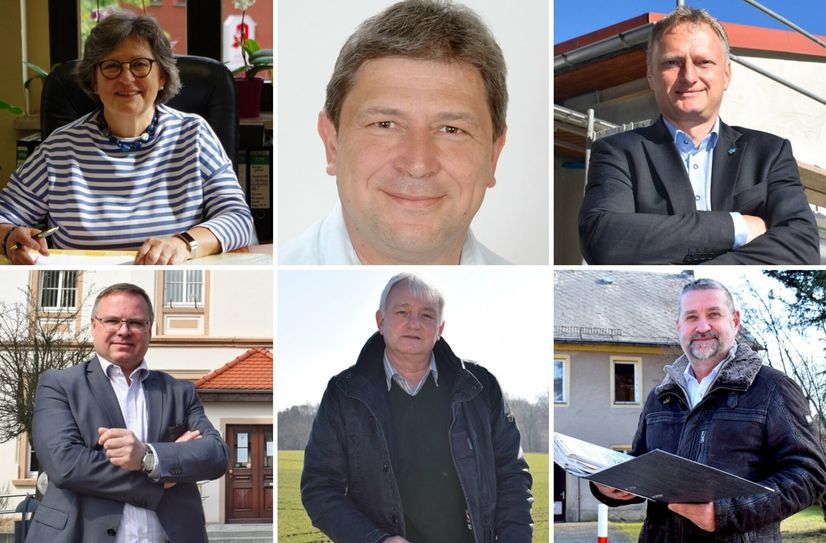 Viele amtierende (Ober-)Bürgermeister aus dem Landkreis stellen sich zur Wahl:  Elke Röthig (Schwepnitz),  Prof. Dr. Holm Große (Bischofswerda), Hagen Israel (Sohland/Spree) Jens Zeiler (Neukirch/L.), Gerald Meyer (Göda)und Jens Krauße (Großharthau).