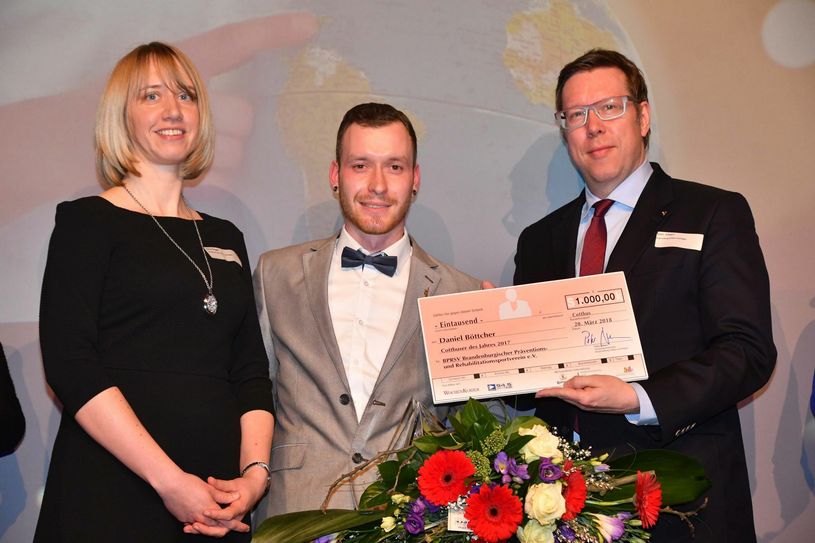 Feierliche Preisverleihung "Cottbuser des Jahres 2017" am 20.03.2018 im Stadthaus Cottbus. Daniel Böttcher holte sich den Titel. Foto: Michael Helbig