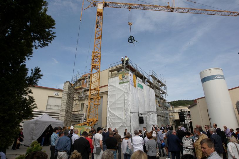Im September 2018, fast vier Jahre nach der Explosion, fand das Richtfest für die P1-Vielstoffanlage statt. Foto: Daniel Förster