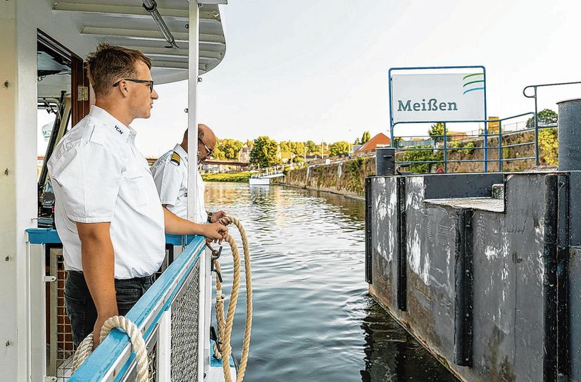 Die »Bosel« am Schiffsanleger.