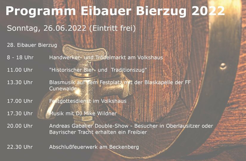 Das Programm am Sonntag.